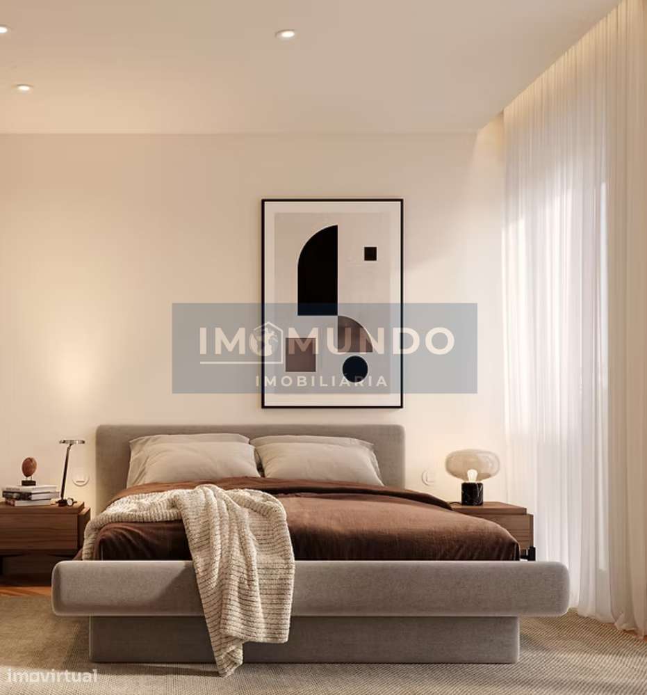 Moderno T2 com Vista para Jardim - Novo Condomínio Fechado Porto-5
