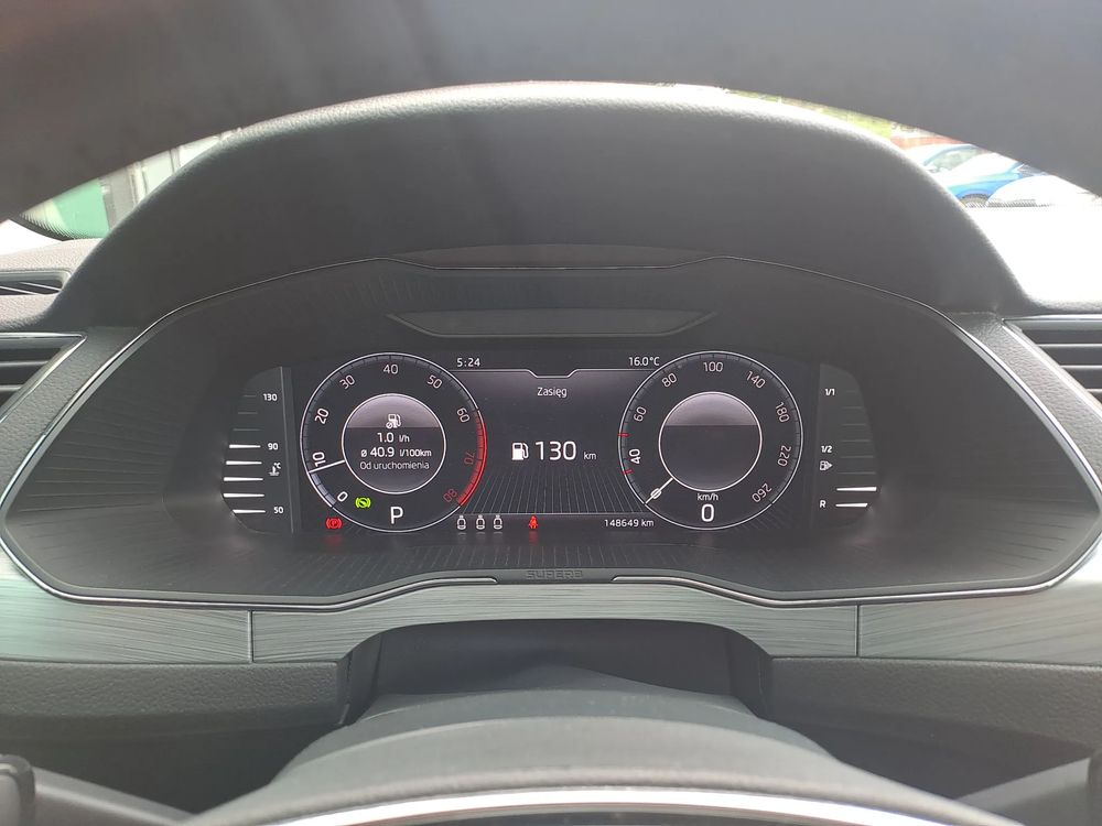 SKODA SUPERB FULL LED Virtual Cockpit El. fotel ACC Side Assist Salon PL ASO VAT23%