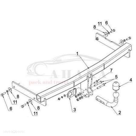 Hak Holowniczy Odkręcany Do Vw Volkswagen Passat Cc Sedan 2008-2012 - 3