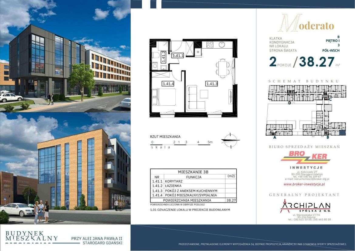 Moderato I​I​I | mieszkanie 2-pok. | B3 - Pełny obrazek: 2/9