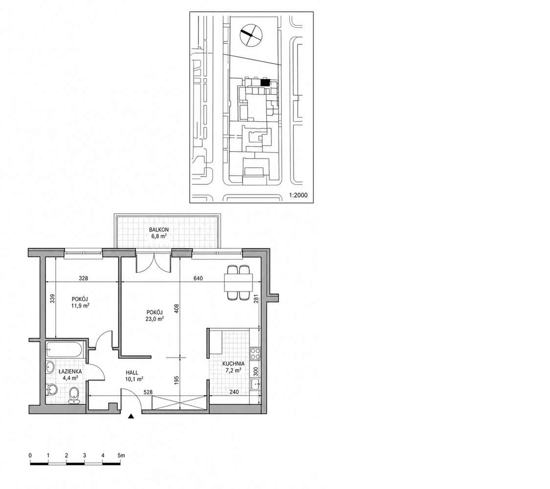 57 m² | Stara Praga | Port Praski | Ochrona 24h | Garaż | Balkon | – pohled 4