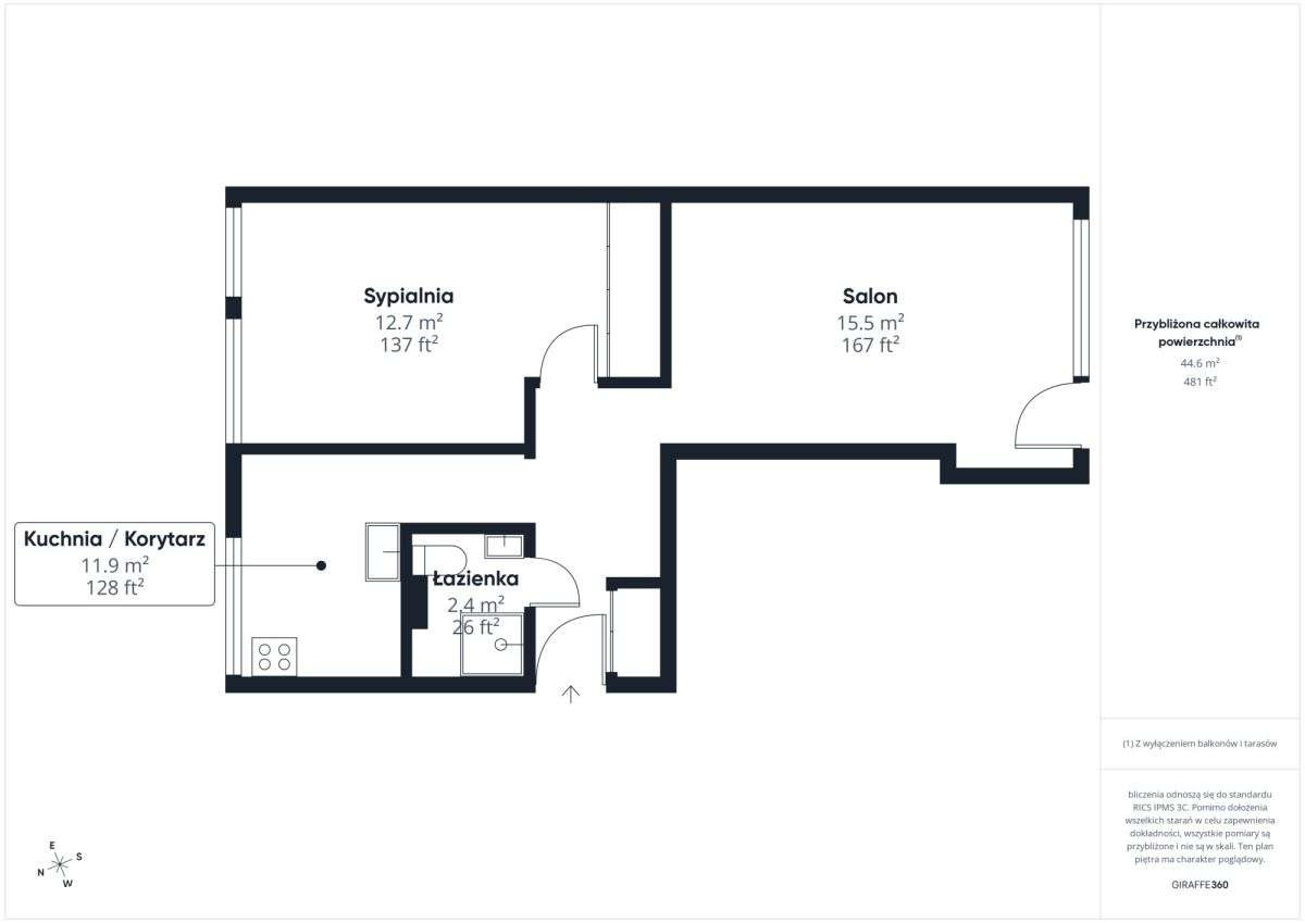 Mieszkanie 2 pok + kuchnia | 47 m² | Lsm-11