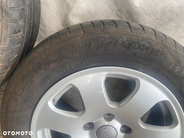 ALUFELGI 5X112 AUDI ORYGINAŁ  a4 b6 b7 a6 5X122 ET39 8E0601025 7JX15H2 195/65 R15 DUNLOP - 11