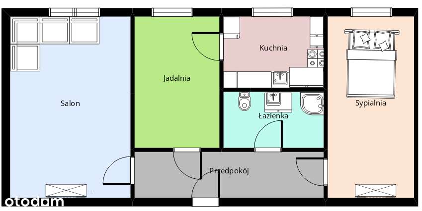 REZERWACJA 3-pokojowe mieszkanie na Konopnickiej-14