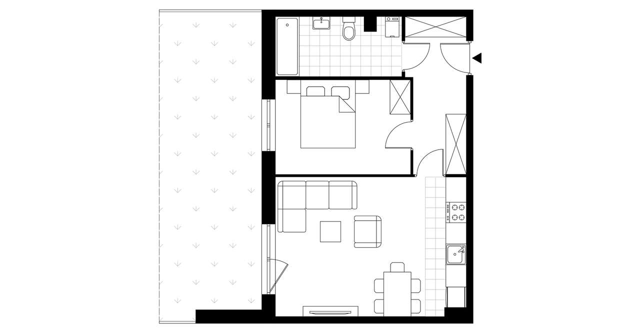 2-pokojowe mieszkanie 47m2 + ogródek Bez Prowizji - Pełny obrazek: 3/5