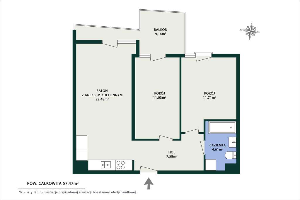 3 pok. z komórką i garażem przy Kanale Żerańskim-12