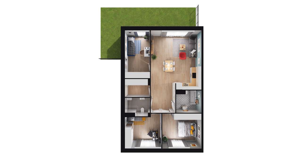 4-pokojowe mieszkanie 81m2 Bez Prowizji - Pełny obrazek: 2/8