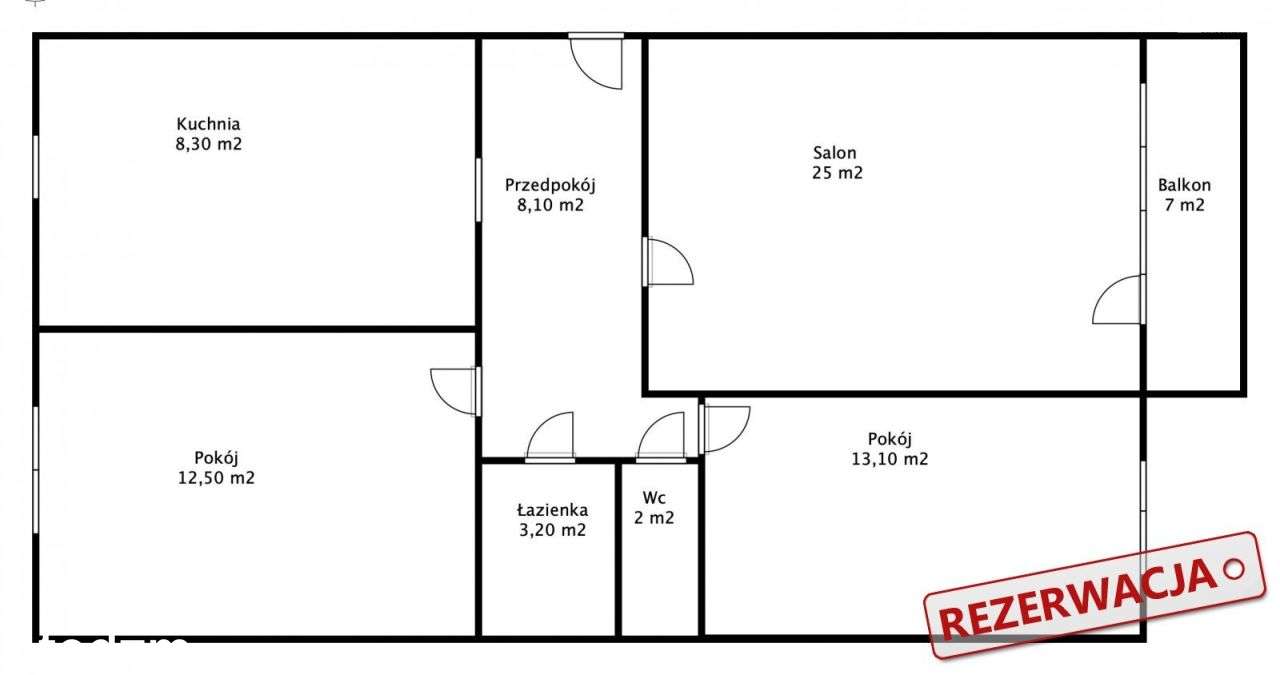 3 Pokoje 72,20 m2, z balkonem, winda, Czechów ul - Pełny obrazek: 3/12