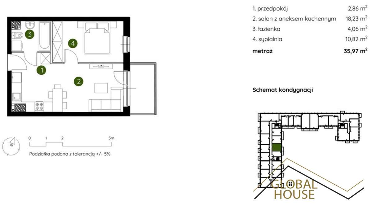 Kraków, Prądnik Biały, 2 pokoje, 36 m2-1