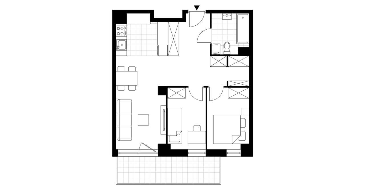 3-pokojowe mieszkanie 56m2 + balkon Bez Prowizji - Pełny obrazek: 3/8
