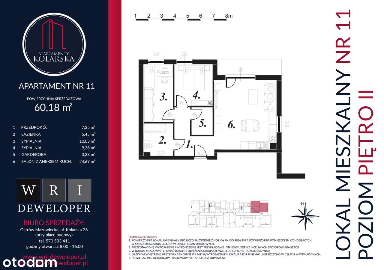 60,18 m2 - 3 pokoje - piętro II - Pełny obrazek: 5/5