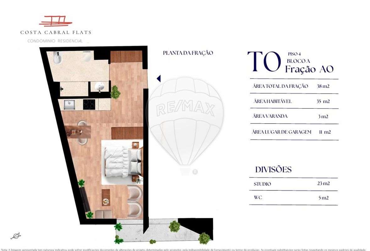 Apartamento T0 para venda - Grande imagem: 3/8