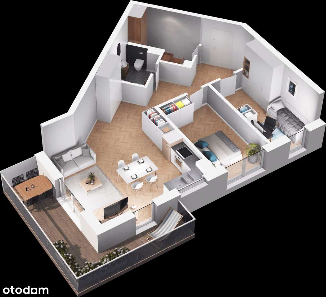 Pruszcz Park E - A.26 narożne 3-pok. 68,86 m2 - duży balkon - gotowe! - Pełny obrazek: 3/21