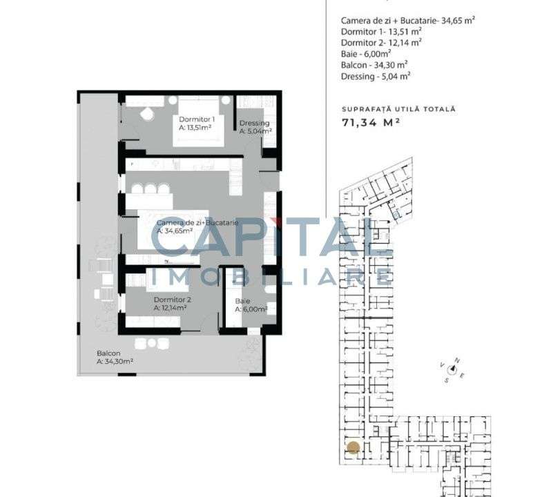 Apartament cu 3 camere in cartierul Sopor-2