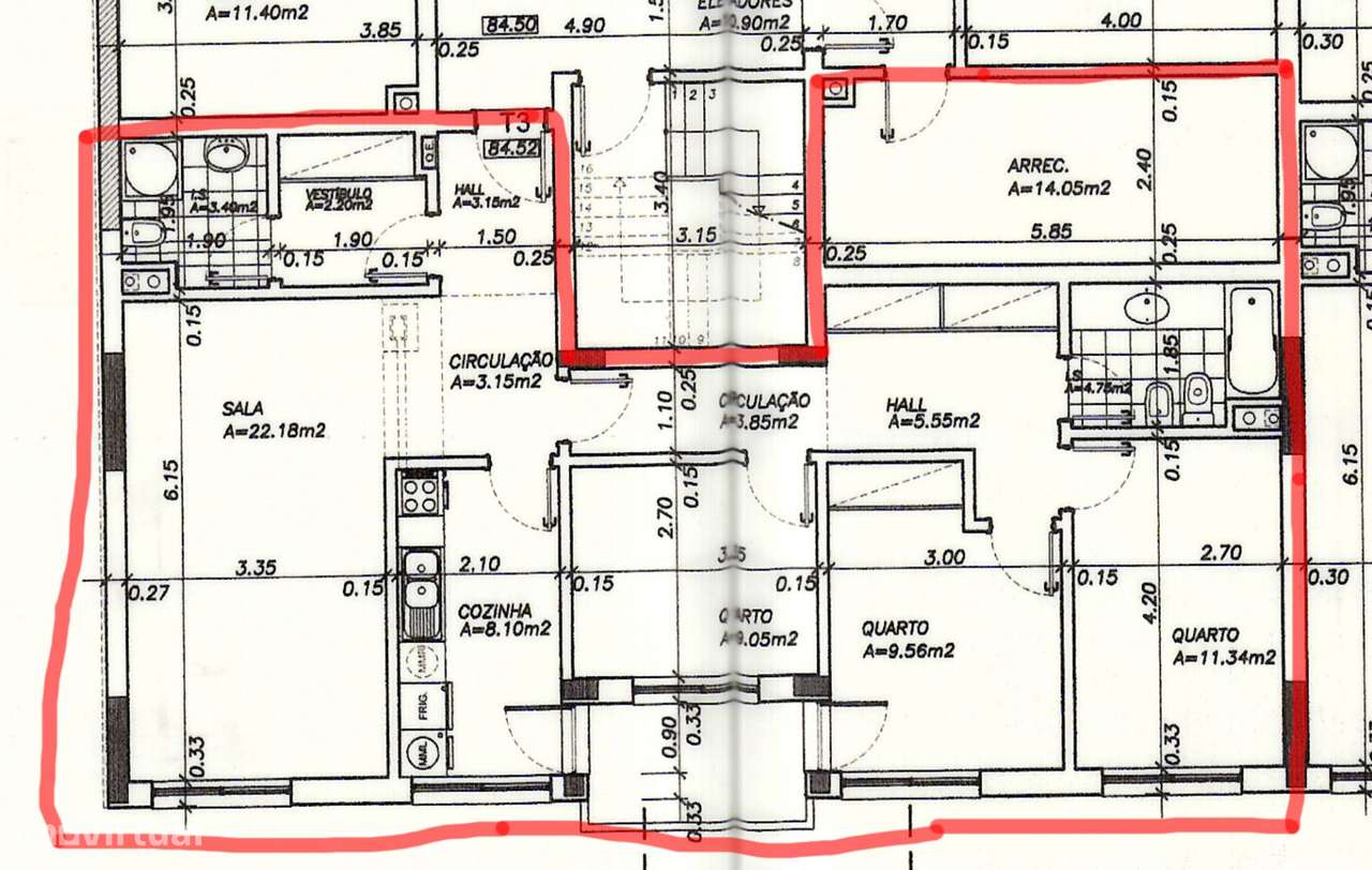 Apartamento T3 | 86 m2 + 14 m2 | Lugar de Garagem | Vista Rio Tejo | A-46