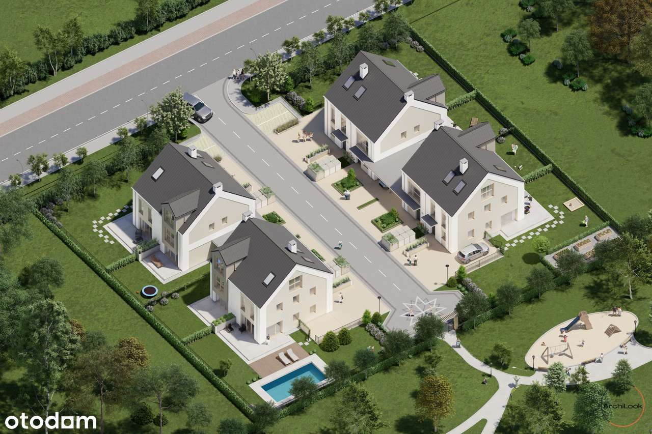 ZIELONA ALEJA Dom w zabudowie bliźniaczej Brzeg typ A-8