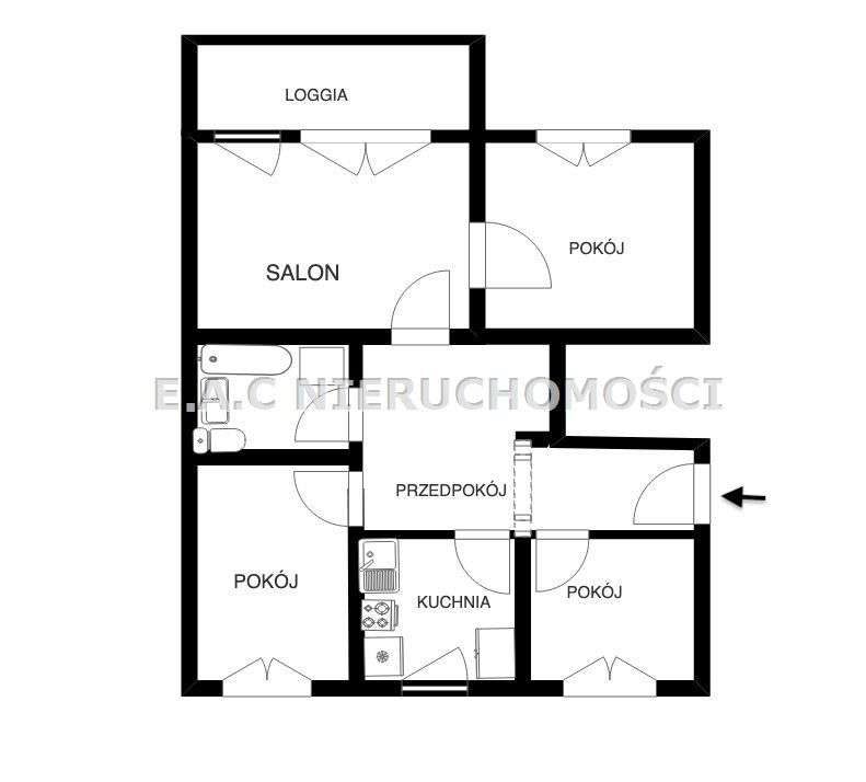 4 pok.+ osob kuchn. 57m loggia, piwnica *Rokitnica-15