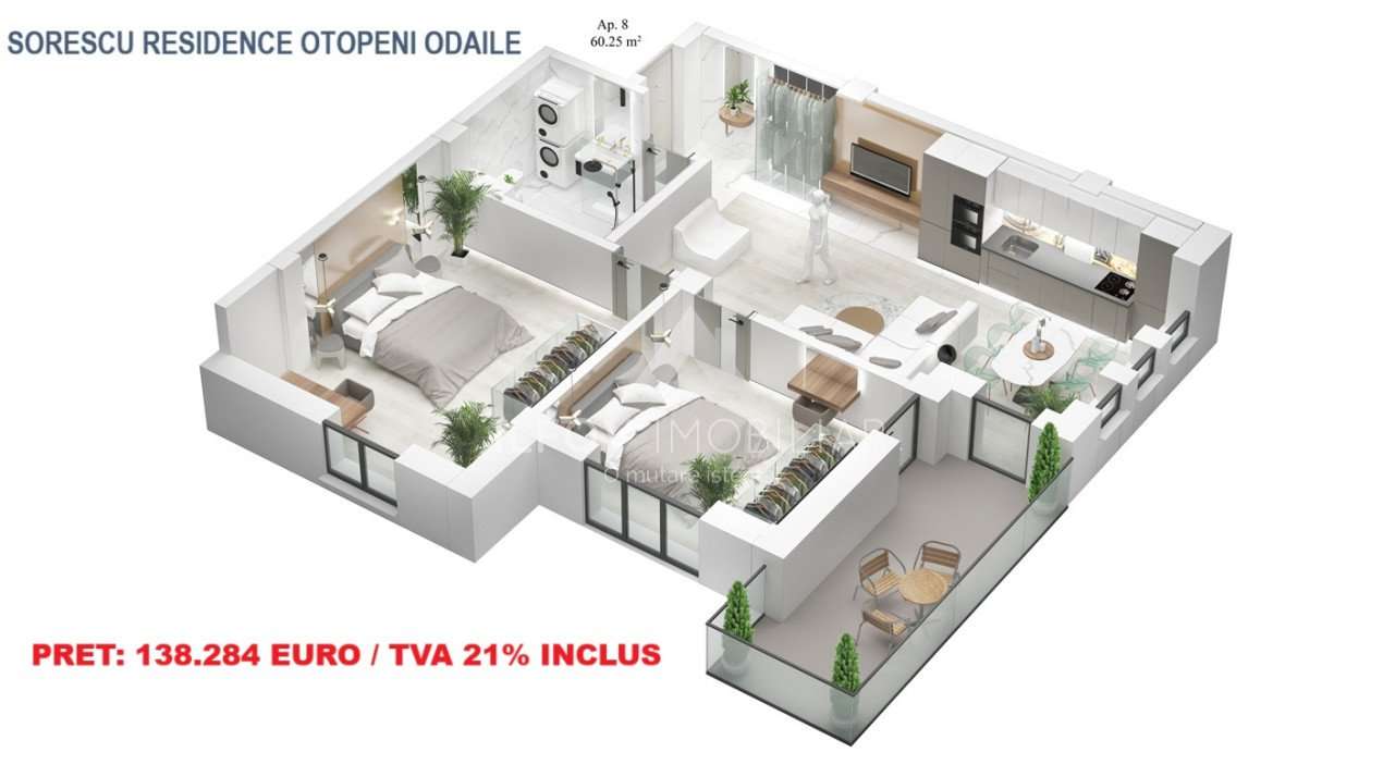 Apartamente cu 3 camere cu terasa, lift, langa parc 1 Mai-1