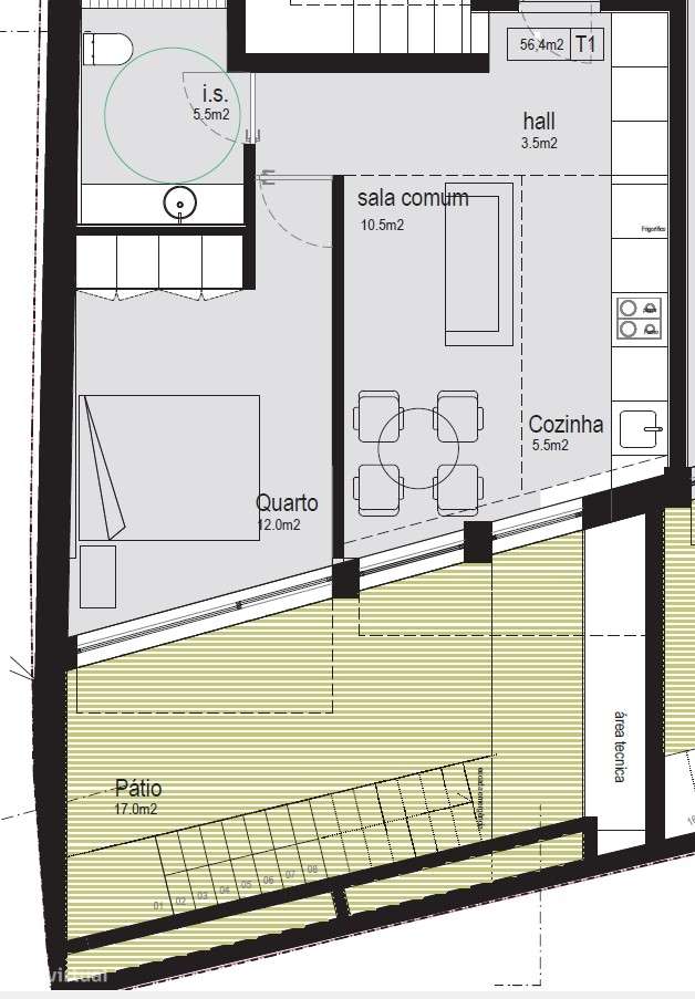 T1 c/ terraço na Foz Velha - Grande imagem: 5/24