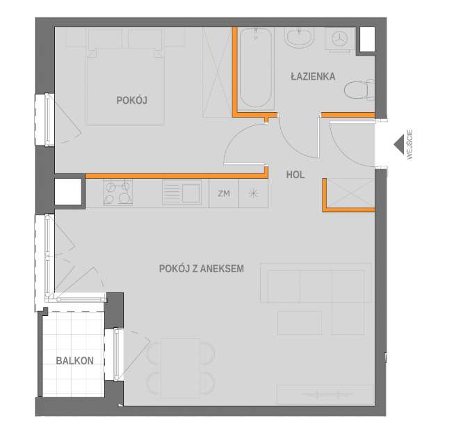 Nowa5dzielnica | 2pok | 45 m2 | Krowodrza-7