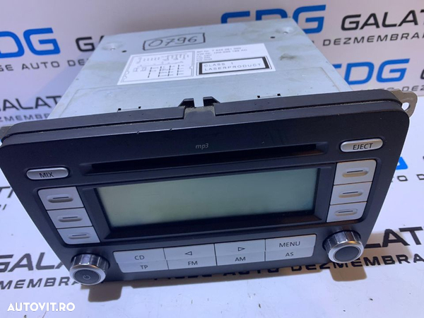 Radio CD Player RCD 300 Cu Cod Deblocare / SAFE cu MP3 VW Golf 5 2004 - 2008 Cod: 1K0035186AD - 4