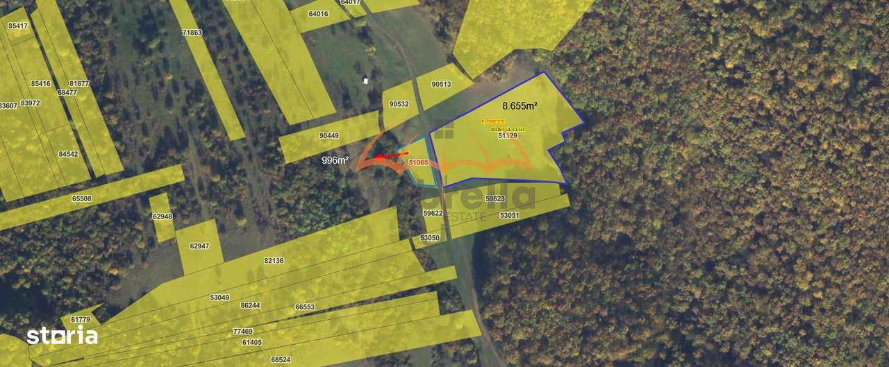 De vanzare teren extravilan  in Floresti, 9.651m² 45€m² ! - Imagine principală: 2/3