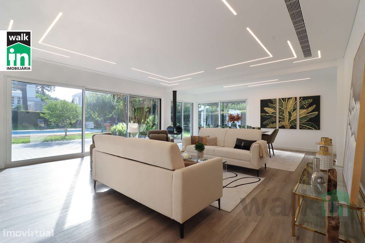 Moradia Térrea de Luxo V4 com Piscina na Herdade da Aroeira-8