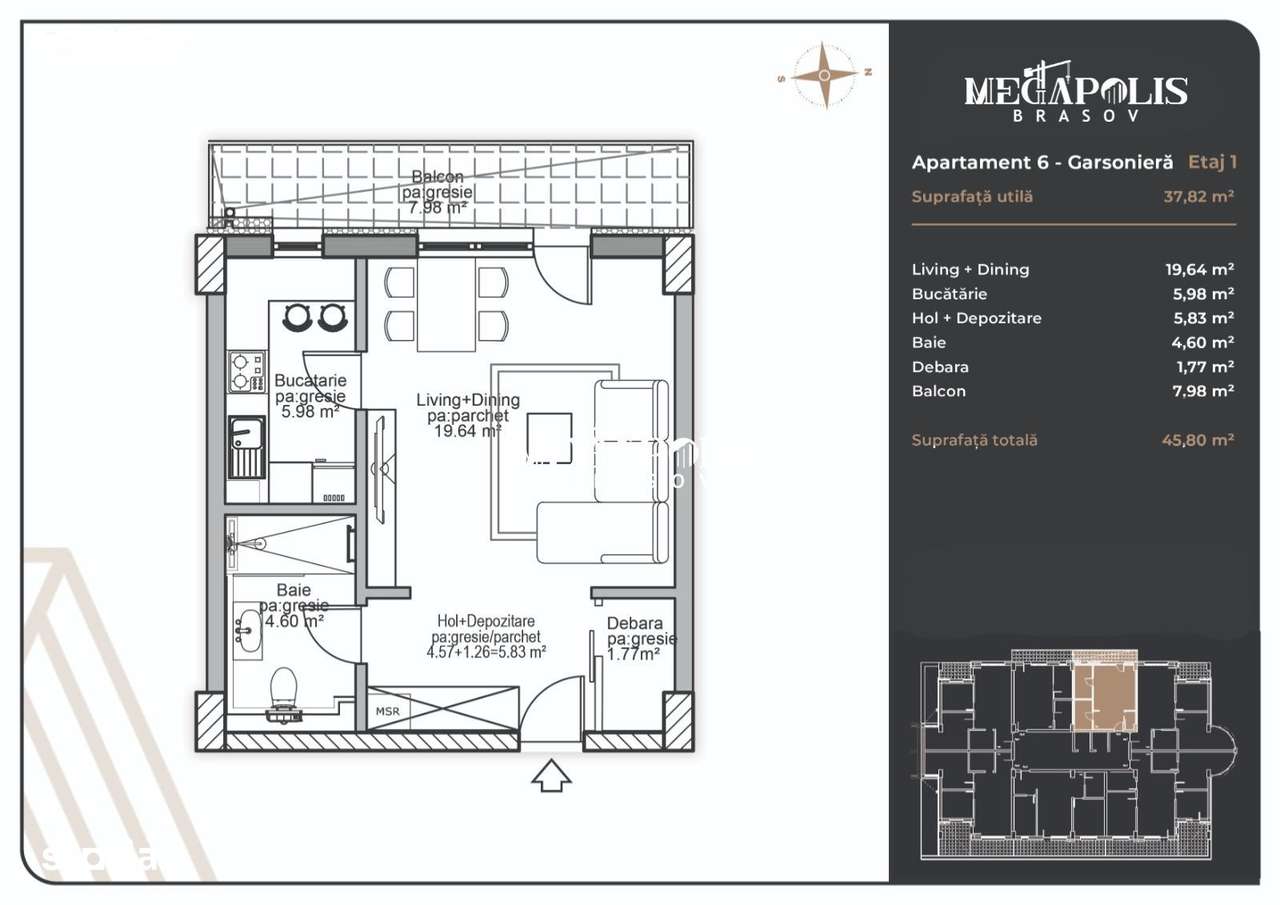 Garsonierǎ Coresi | Plata Tranșe | Credit - Imagine principală: 4/20