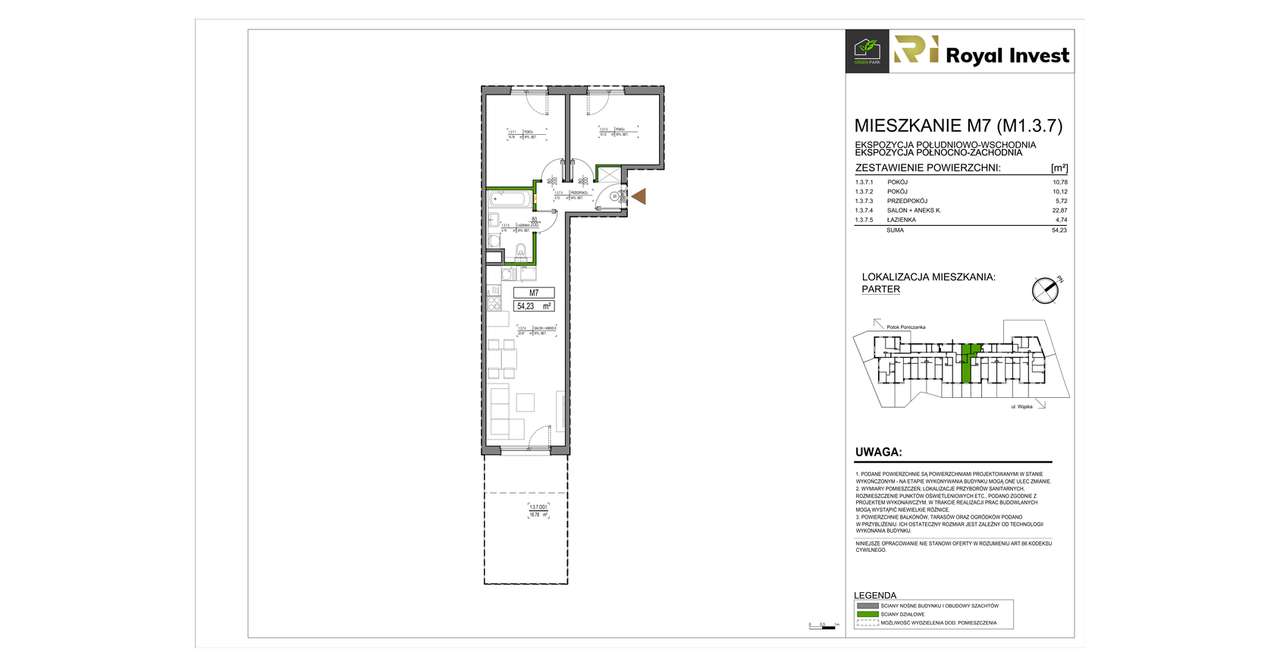 Green Park  | mieszkanie 3-pok. | B7 - Pełny obrazek: 2/7