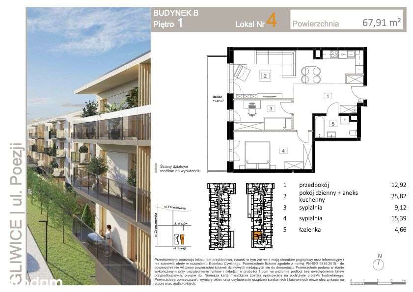 Osiedle Poezji | mieszkanie 3-pok | B4 |PROMOCJA - Pełny obrazek: 3/8