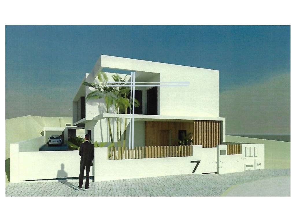 Moradia Geminada T4, arquitetura contemporânea com garagem e piscin... - Grande imagem: 5/54