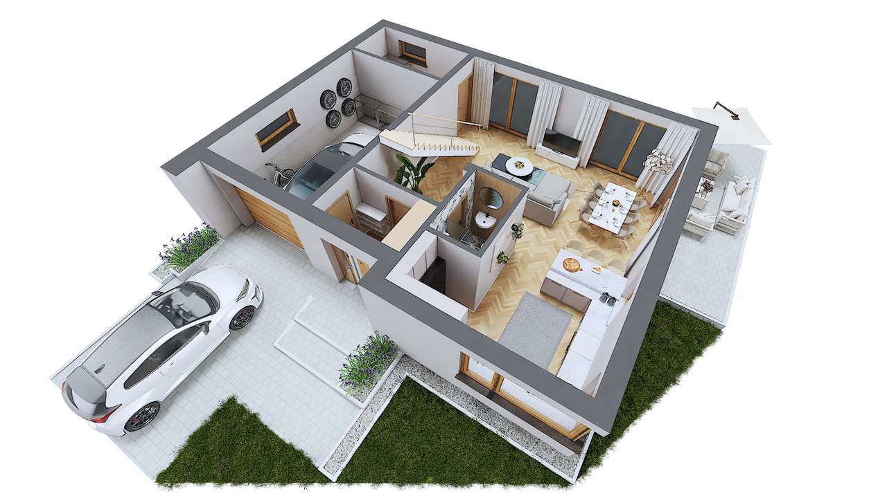 Nowe domy z garażem i ogródkiem 158m - Pełny obrazek: 4/5