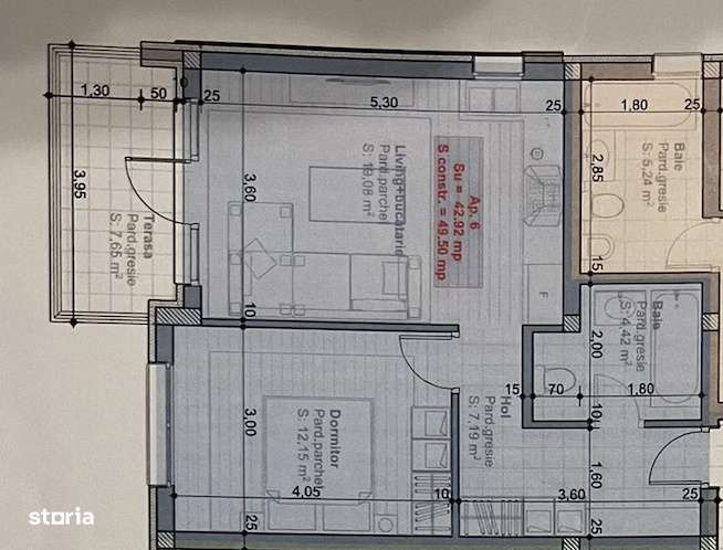 2 Camere Semifinisat – Incalzire in Pardoseala, Loc de Parcare INCLU - Imagine principală: 2/19