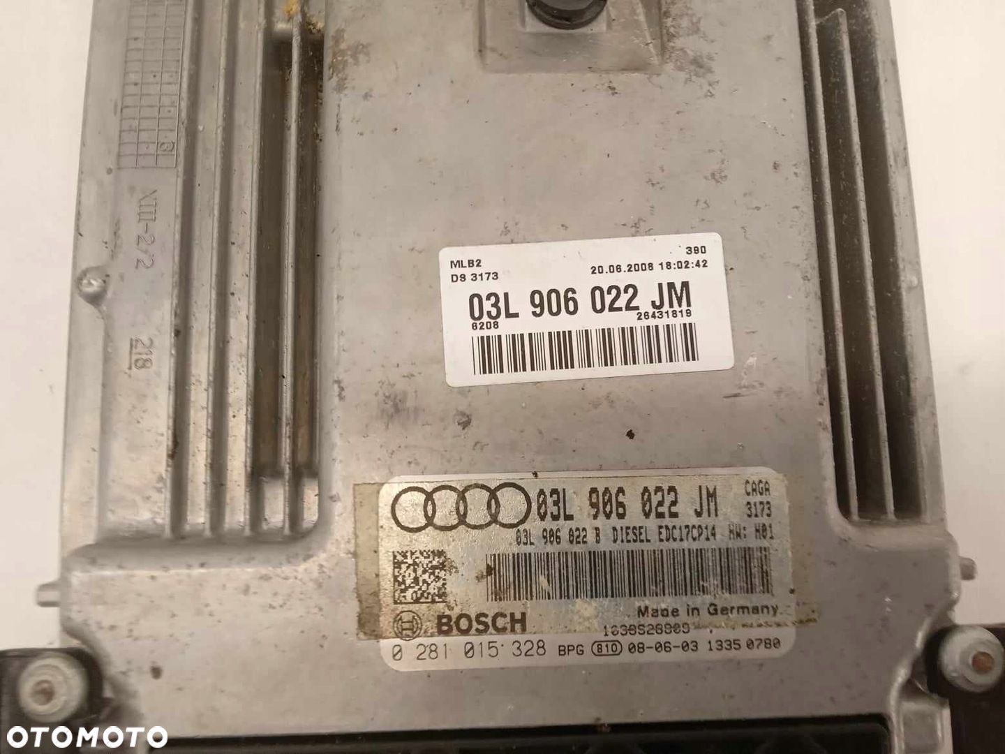 KOMPUTER STEROWNIK SILNIKA AUDI A4 B8 03L906022JM - 3