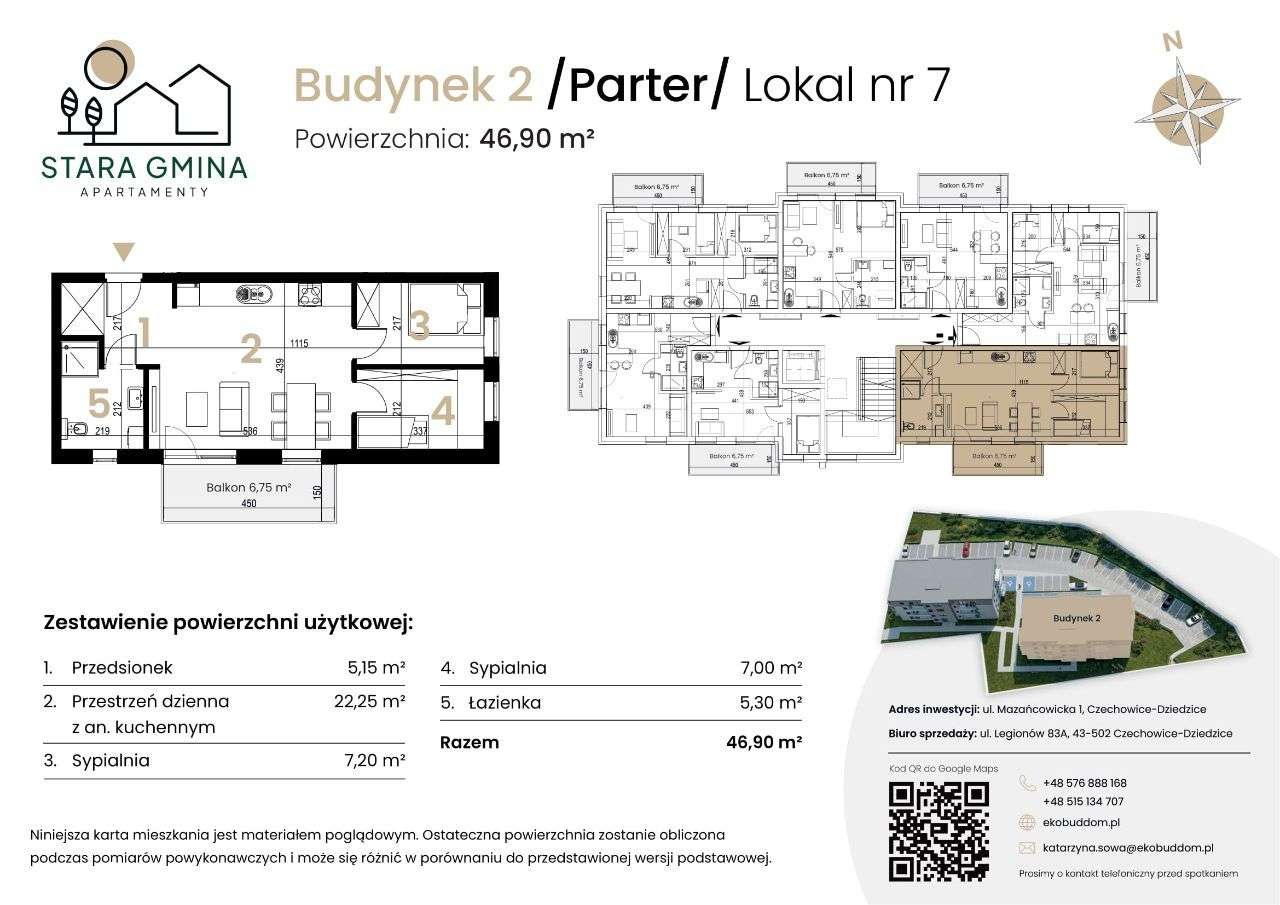 M7 Mieszkanie 3 pokoje z ogródkiem - Pełny obrazek: 4/19