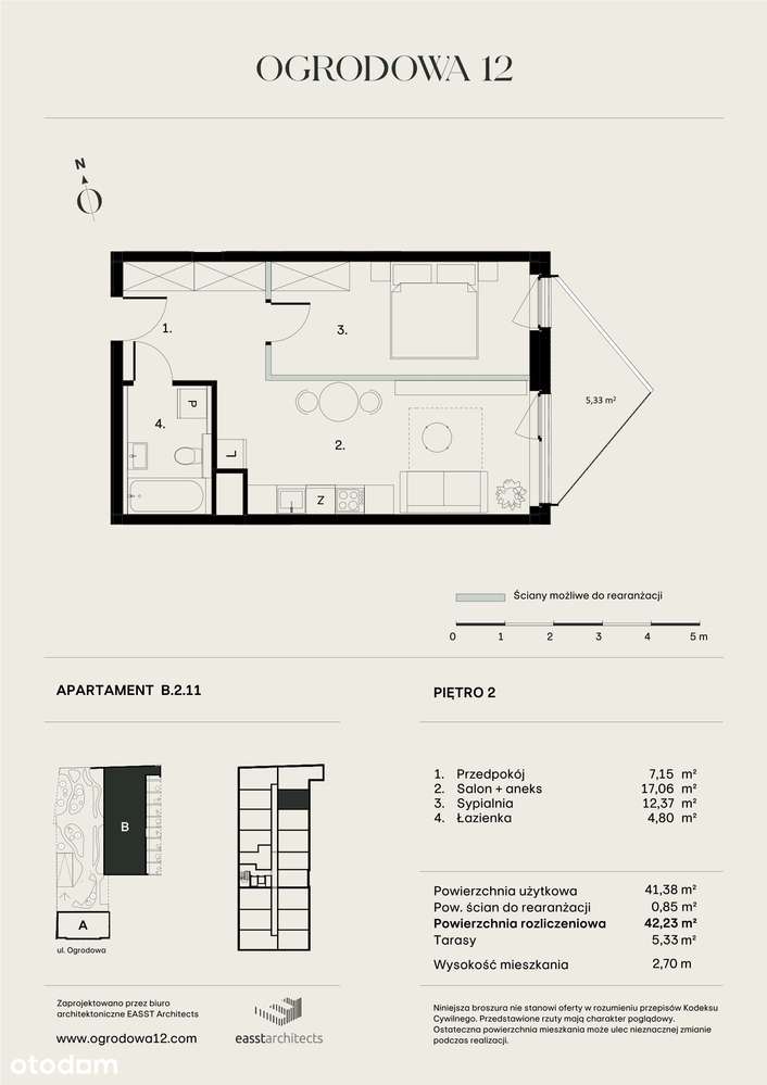 Ogrodowa 12 | apartament B/2/11 - Pełny obrazek: 2/11