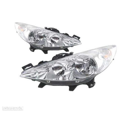 FARÓIS OPTICAS COM LENTE PROJECTOR PARA PEUGEOT 207 06-09 09- - 1