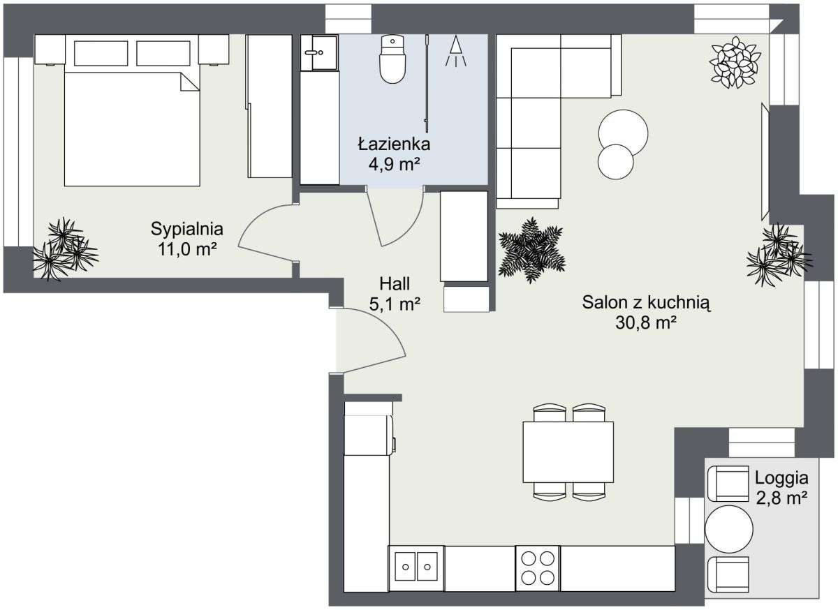 Słoneczne mieszkanie przy metrze Stokłosy-13