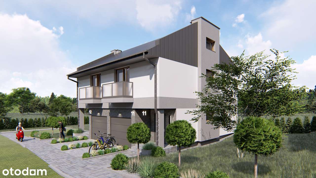 Nowoczesny segment z ogródkiem i garażem | Modrzewiowa Park | Masłów-13