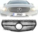 GRELHA DIANTEIRA PARA MERCEDES CLASSE CLA W117 13-16 LOOK DIAMOND PRETO - 1