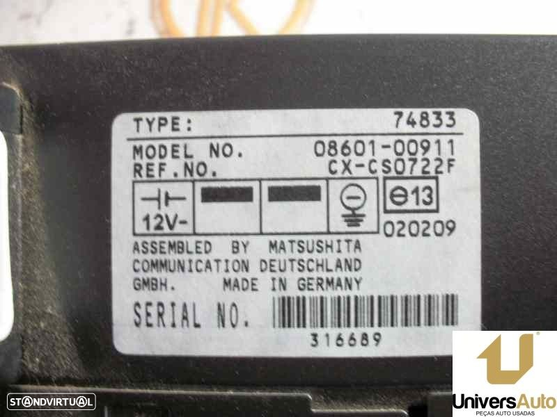 SISTEMA AUDIO / RADIO CD TOYOTA COROLLA VERSO 2002 -TM0461 - 6