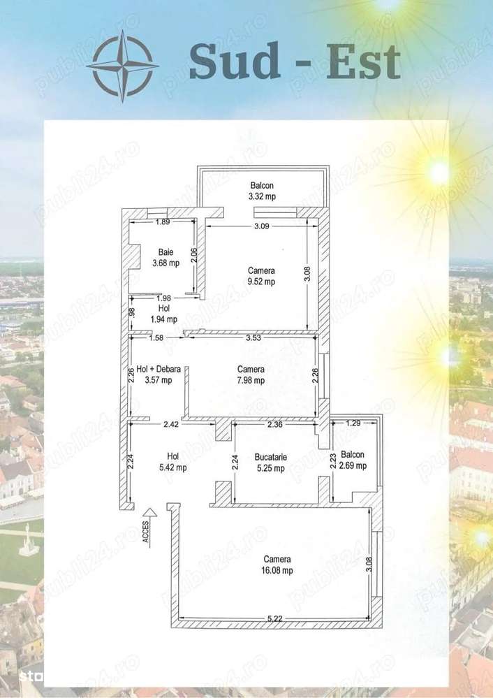 Apartament 3 camere - zona Lipovei - Etaj 2 - Centrala Proprie OCAZIE!-7