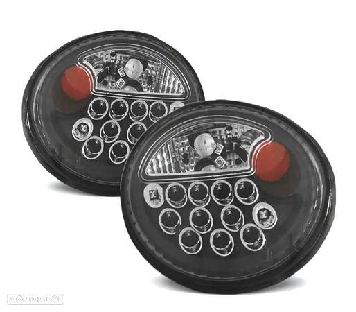 FAROLINS TRASEIROS LED PARA VOLKSWAGEN VW NEW BEETLE 98-05 PRETO - 1