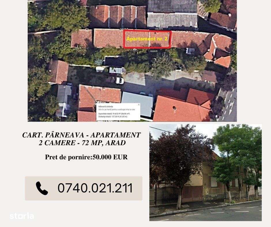 Cart. Pârneava - Apartament - 2 camere - 72 mp, Arad - Imagine principală: 1/5