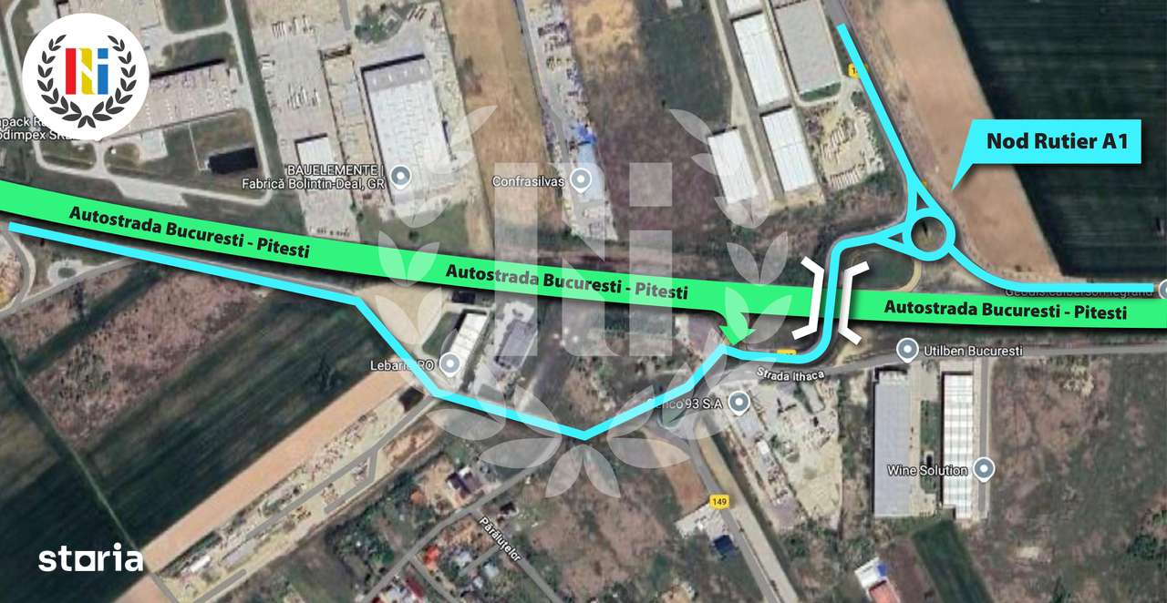 Teren Industrial Hale | A1 Bolintin Deal | București-Pitești Km 25 - Imagine principală: 3/6