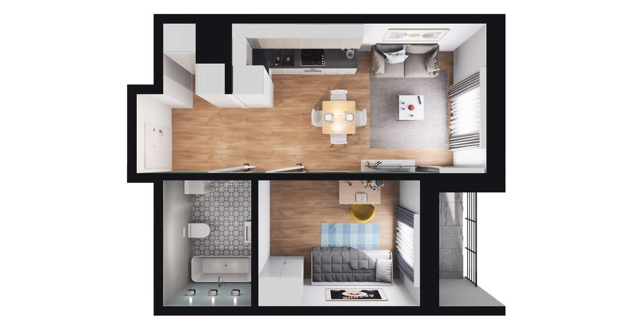 Piasta Towers| mieszkanie 2-pok.| 86A_36 kredyt 2% - Pełny obrazek: 2/8