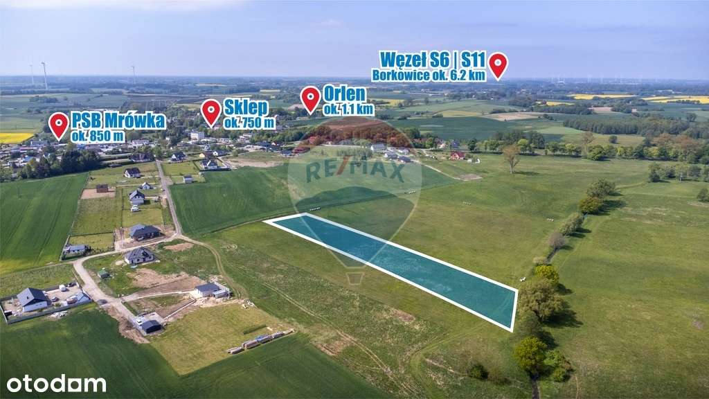 Działka rolna 6105 m², blisko morza – Będzino! - Pełny obrazek: 1/10