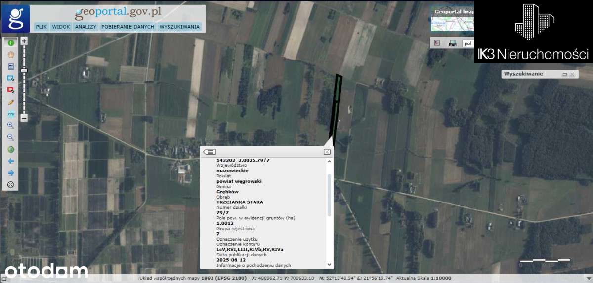 Działka pod zabudowę Stara Trzcianka - Pełny obrazek: 2/2