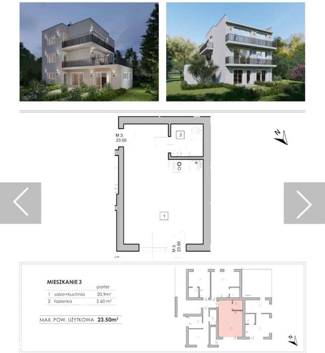 Kraków / Rżąka  1pok23m2 249tyś-2