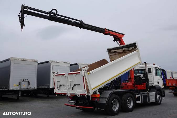 MAN TGS 26.360 / 6X4 / 2 STR BASCULANTE + HDS PALFINGER / HYDROBURTA / ROTATOR / 2015 - 3